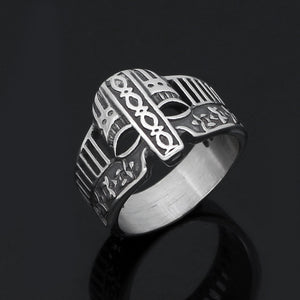 Odin Mask Ring - love-our-silver-jewelry